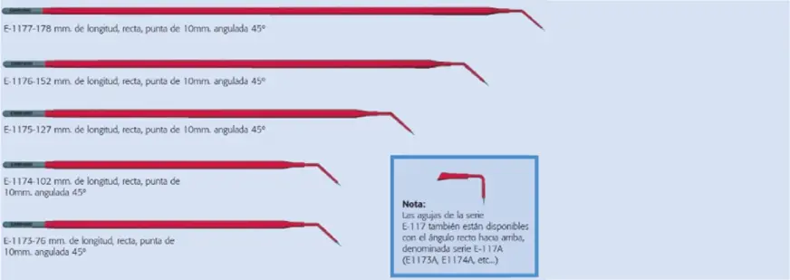 Agujas de Microdisección Seria E-117 - Disamed